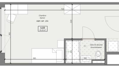 Room - in a larger (student)building - Avenue de Laerbeek - Jette - thumbnail