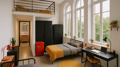 Room - in a larger (student)building - IJzerwegstraat - Tienen - thumbnail