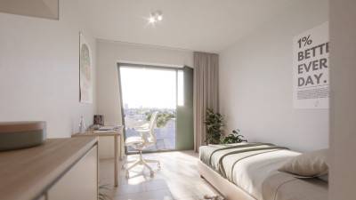 Room - in a larger (student)building - Slachthuislaan - Antwerpen - thumbnail