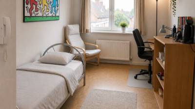 Room - in a larger (student)building - Aalbeeksesteenweg - Kortrijk - thumbnail